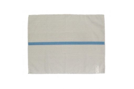 14x18 inch Ribbed Bar Towels - White w/Lt. Blue Stripes - Square Corners (Code #8-44-WLB-Rb-8020)