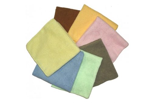 12x12 inch Cloths, Fluffy Terry, Assorted Colors (Code #8-20-1212)