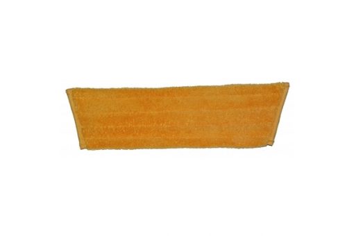18 inch Dry Mop Pad - Orange - Trapezoid - Foldover - Velcro® Style (Code #DP-18-O-TzFo)