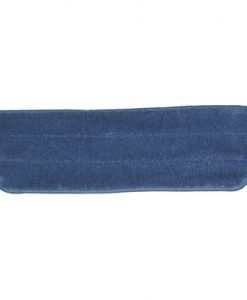 17 inch Dry Mop Pad - Blue - Trapezoid - Stitched Edges (Code #DP-B-Tz)